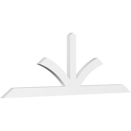 Ekena Millwork Richland Architectural Grade PVC Gable Bracket, 84"W x 28"H x 2"D x 4"F, 8/12 Pitch GBP084X28X0204RIC00